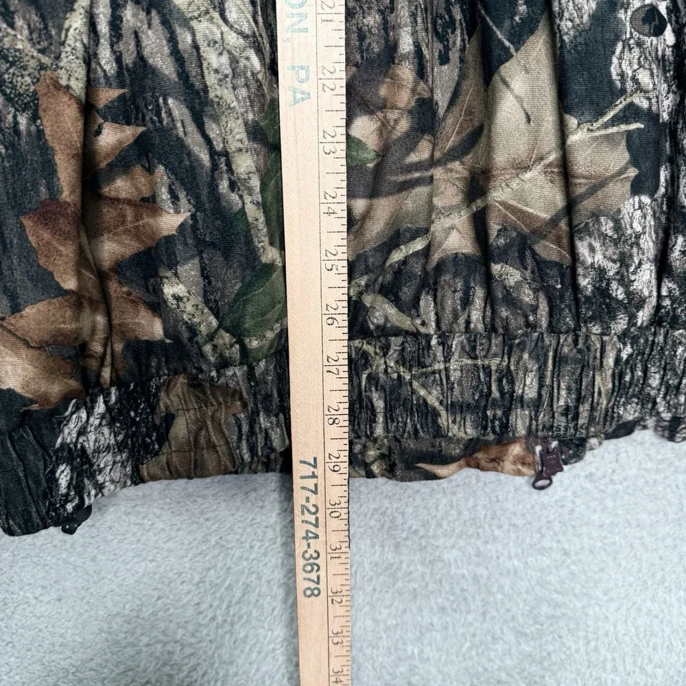 ScentLok Camo‎ Jacket Mens XL Full Zip Snap Hunting Coat Mossy Oak Pockets Lined